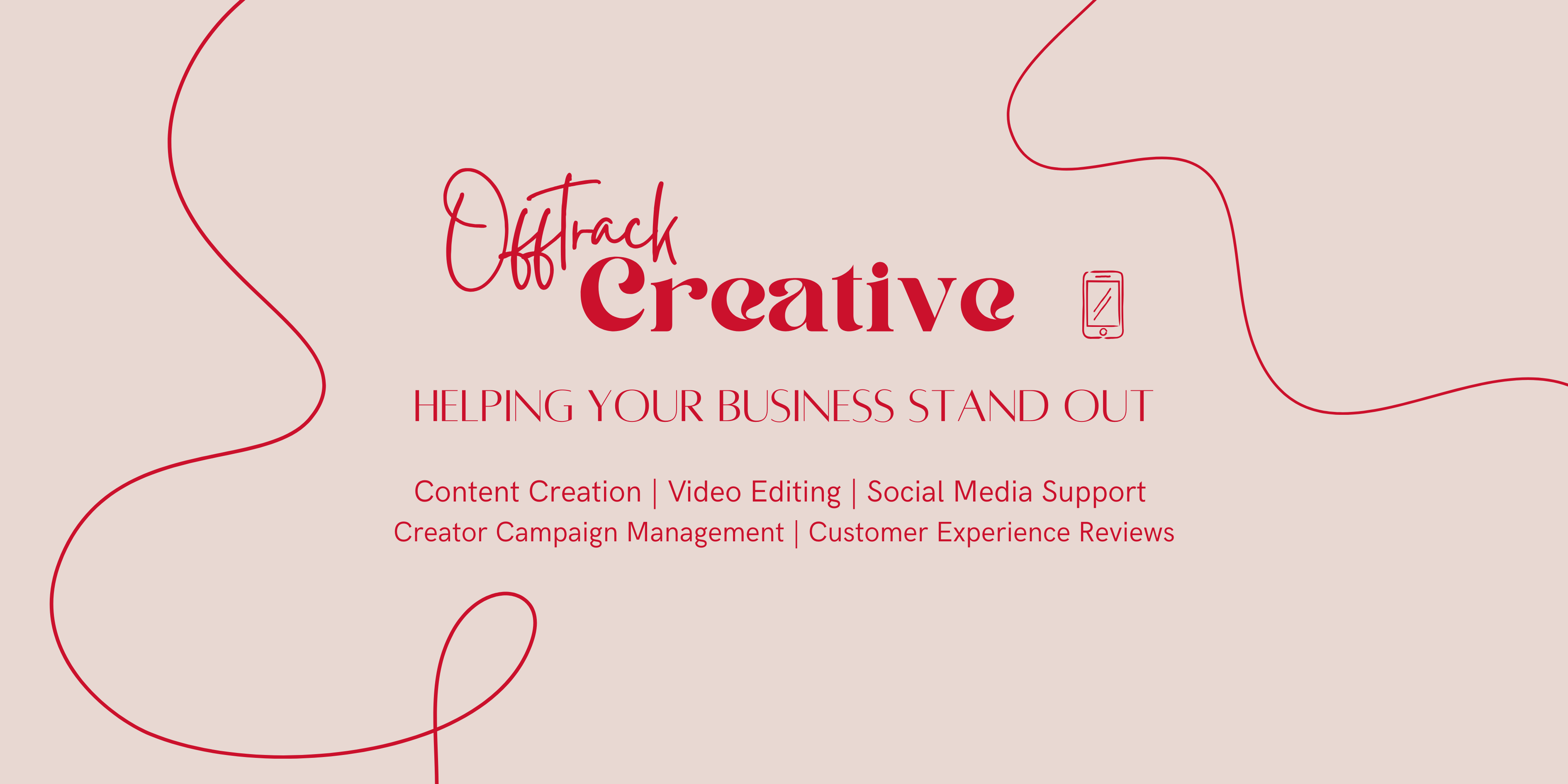 Offtrack Creative: Helping your business stand out - Content Creation, Video Editing, Social Media Support, Creator Campaign Management, Customer Experience Reviews